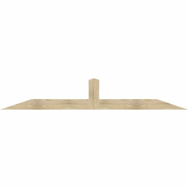 Ekena Millwork Portland Rough Sawn Timber Gable Bracket, Douglas Fir, 108"W x 18"H x 2"D x 6"F, 4/12 Pitch GBW108X18X0206POR00RDF - main
